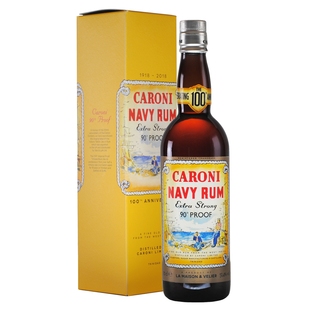 Caroni Navy Rum Extra Strong 90 Proof Rum 70 cl