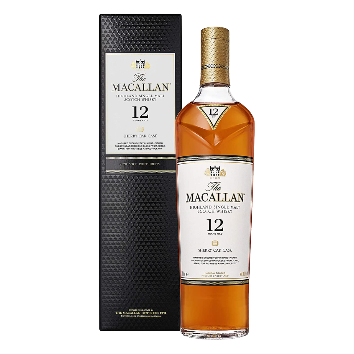 The Macallan 12 YO Sherry Cask Whisky 70 cl