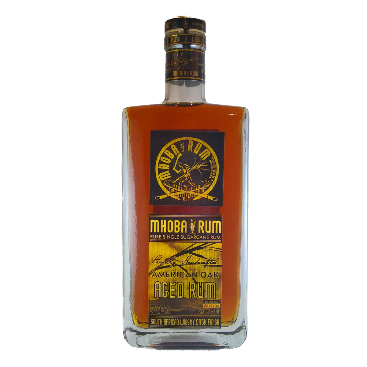 Mhoba American Oak Aged Rum 70 cl