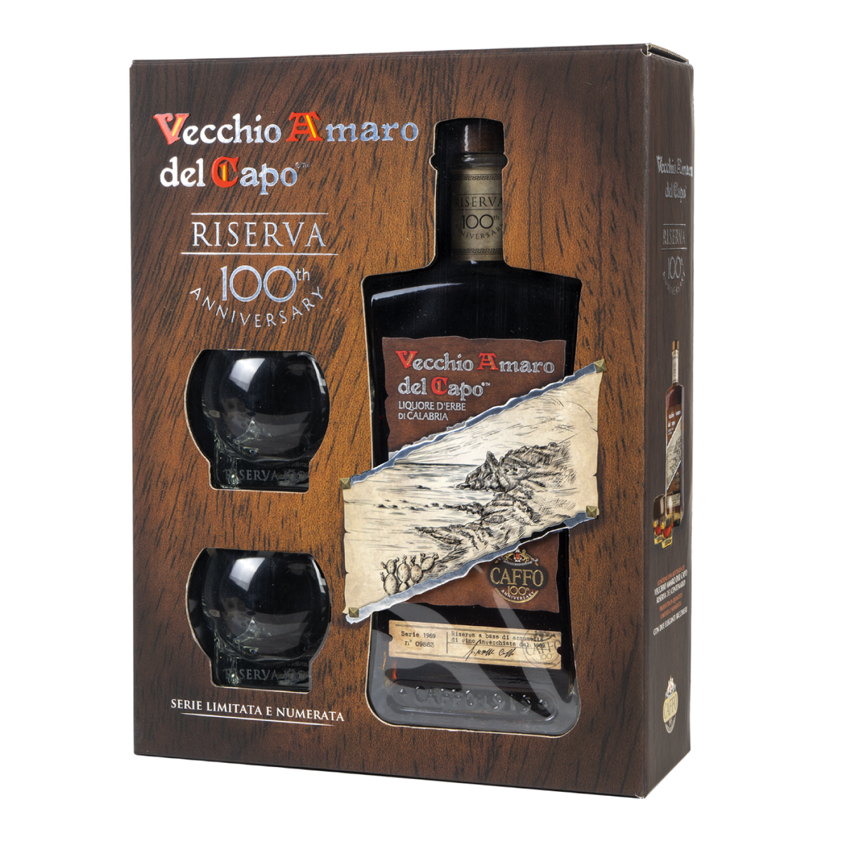 Vecchio Amaro Del Capo Riserva Del Centenario + 2 Bicchieri 70 cl