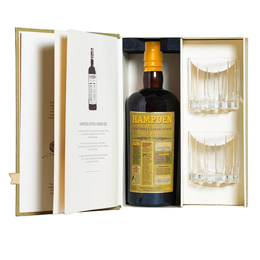 Hampden Estate Owh 8 YO 70 cl + 2 Bicchieri