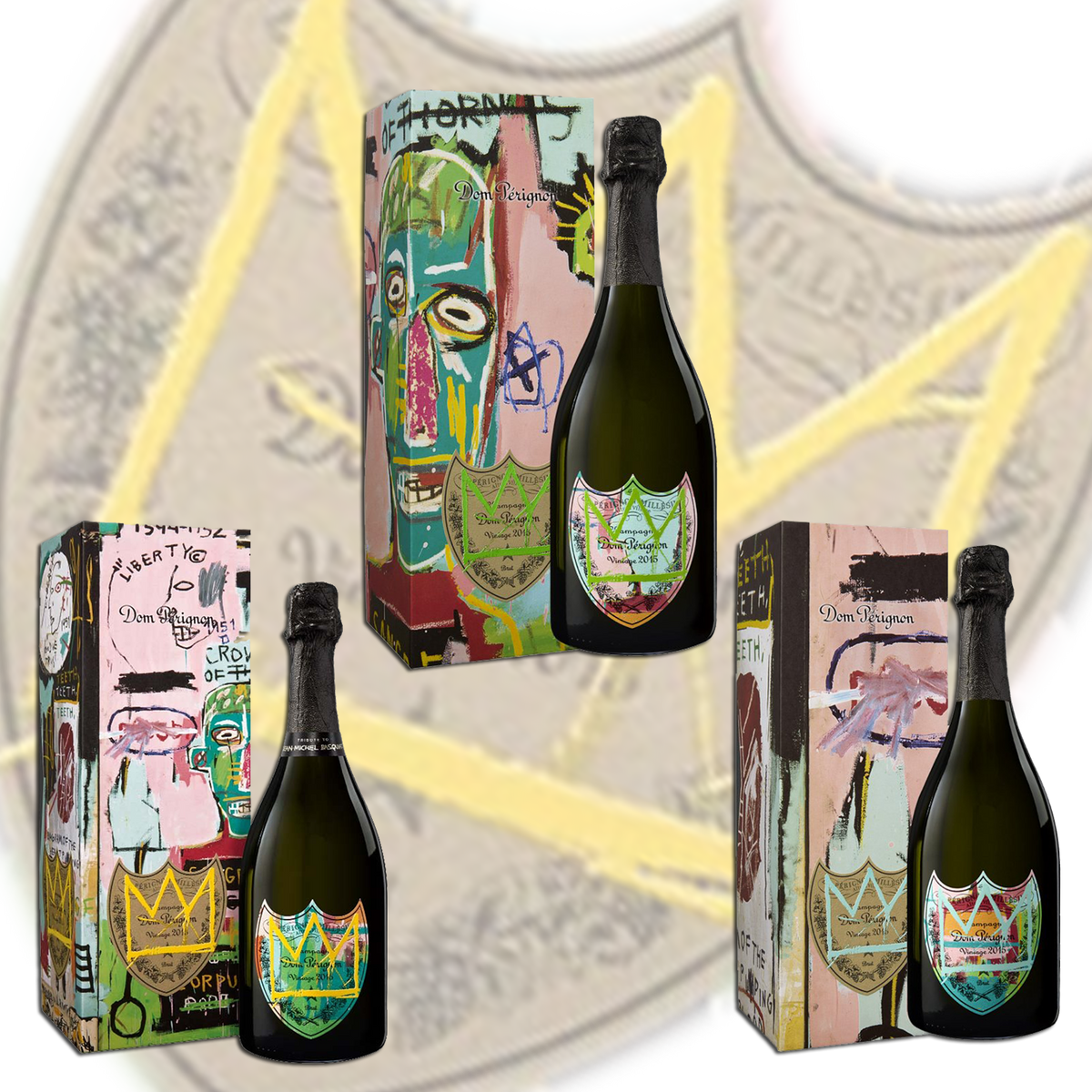 Dom Perignon Blanc 2015 Limited Ed. " Jean Michel Basquiat " - 3 Bottiglie 75 cl